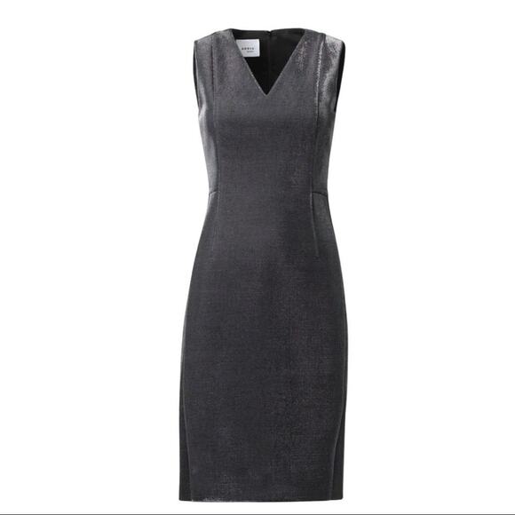 NWT Akris Punto Sleeveless Jersey Sheath Dress Metallic Graphite 6 - Picture 2 of 5